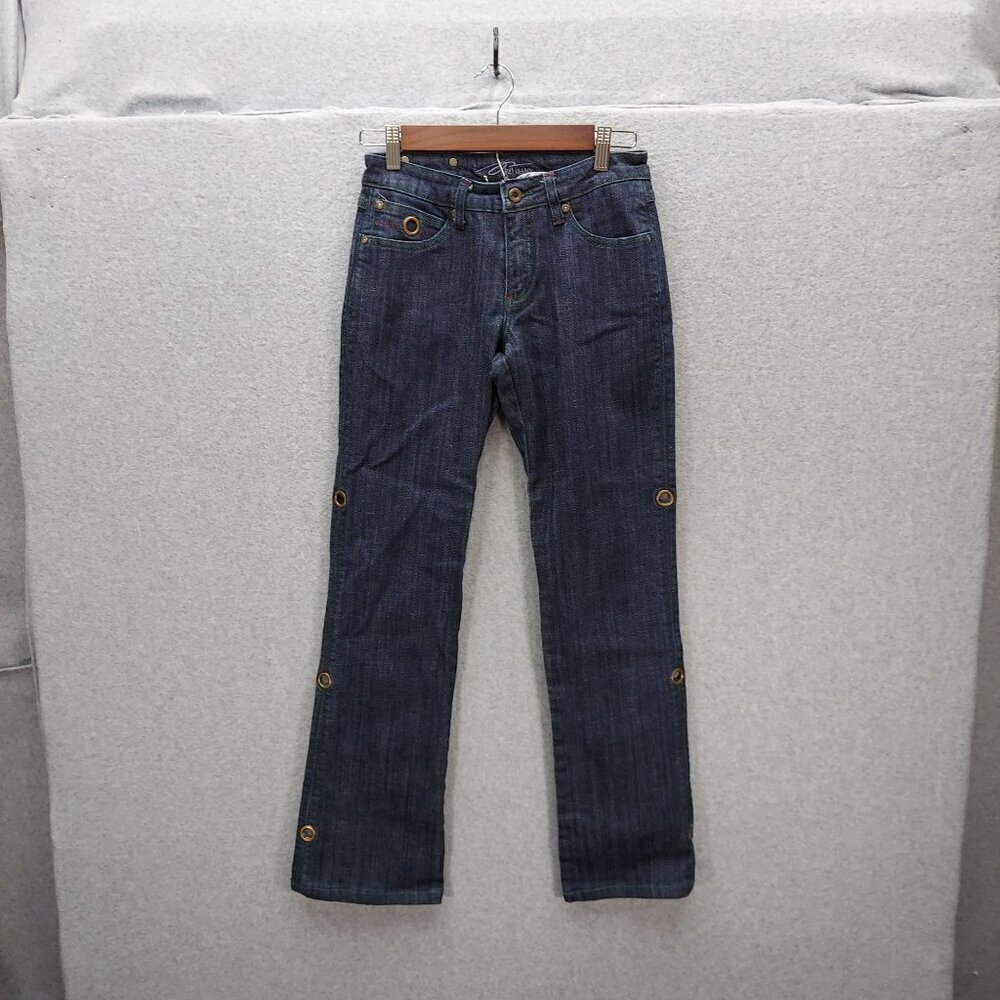 Pzi Jeans Womens Flared Denim Pants‎ With Grommet Detail Size 4